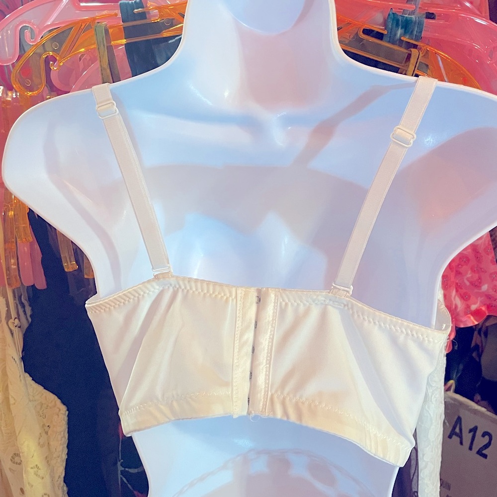 Size Small Absolutely Stunning White AB Embellished Gem Stone Corset Bustier - Picture 9 of 9